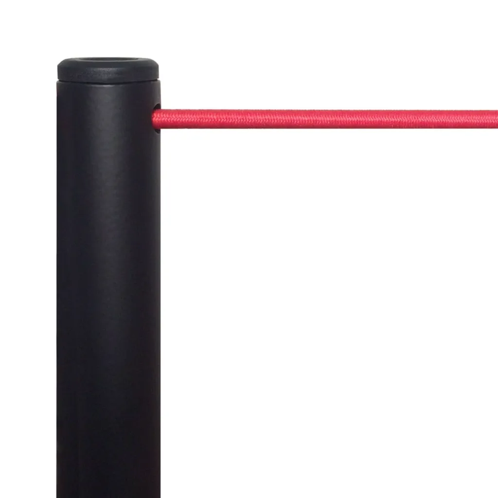 Tube noir mat du poteau de délimitation avec cordon élastique TELNALINE